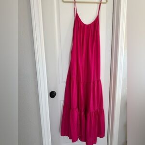NEW ✨BANANA REPUBLIC Vibrant Pink Maxi Dress